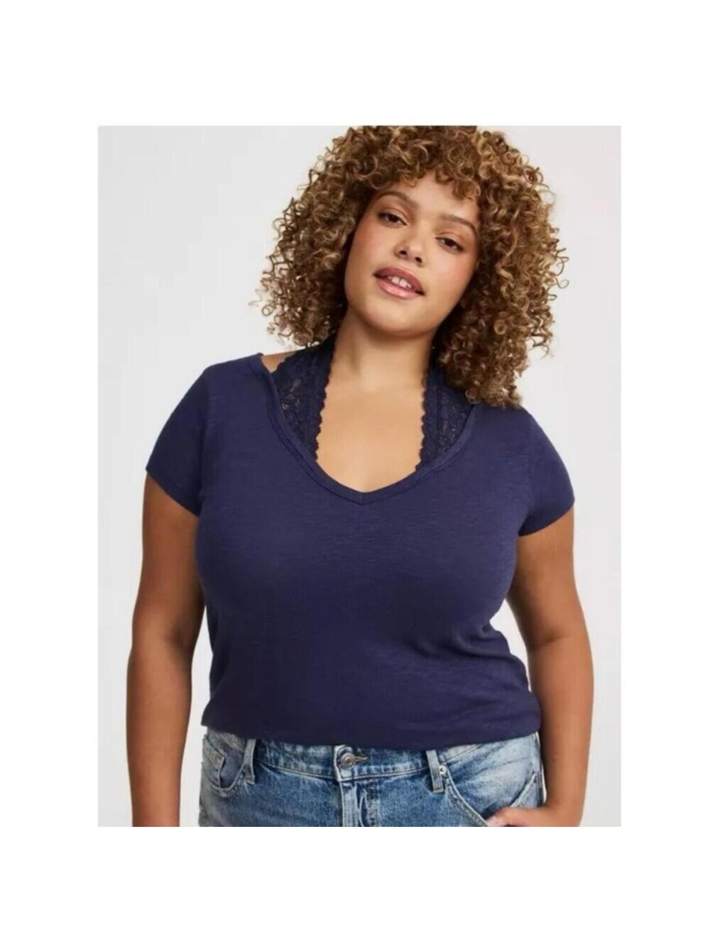 Torrid 2-Fer Lace Halter-Neck Tee